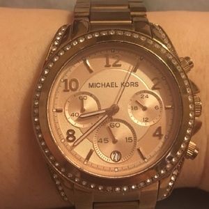 Michael Kors Blair chronograph rose gold watch